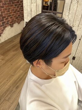 ベレッタ 枚方店(veretta.) blue × black/担当：ばば/30代/40代/50代/ハンサムショート