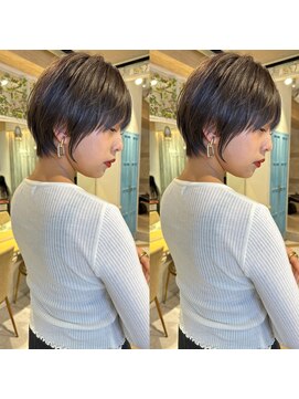 ロンド ストラーダ 心斎橋(Lond strada) ショート×ハイライト白髪ぼかし×シルキーベージュ[心斎橋]