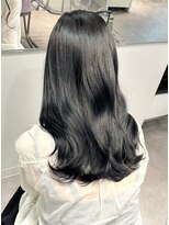 ユーフォリア 渋谷グランデ(Euphoria SHIBUYA GRANDE) 韓国風 アッシュブラック ツヤ髪　ロングレイヤー