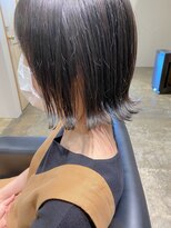 ヘアサロン ピース(hair salon PIECE)&nbsp;外ハネボブ くびれボブ 髪質改善カラー オリーブベージュ