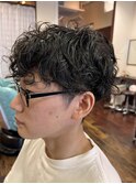 スペインカール風メンズメンズパーマ