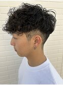 メンズマッシュスペインカールスパイラルパーマニュアンスパーマ