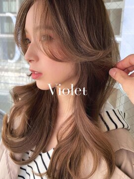 バイオレット 横浜店(Violet) くびれロングレイヤーニュアンスカラー根元パーマ