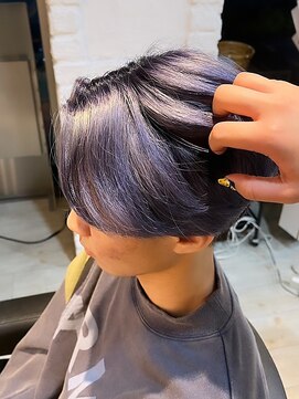 インク サカエ(inq sakae) メンズカット/カラー/パープルグレー