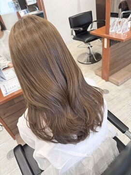 シエル 難波店(CIEL) 【ブリーチなしミルクティーベージュ】＃透明感カラー