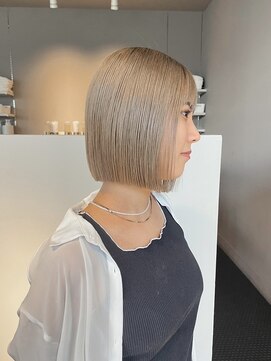 ヘアーエスクールシーユー 枚方T-SITE店(hair S.COEUR×Cu) ハイトーンボブ