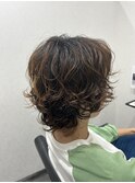 Second   × ショートパーマ