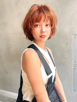 エース (ACE) 【ACE横浜】オレンジブラウン×レイヤーボブ