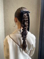 ゼロヘアー(zero hair)&nbsp;編み下ろしハイポニー