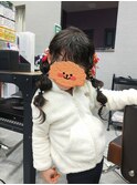 ツインぽんぽんヘアー