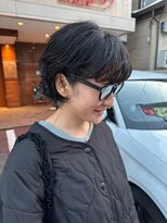 美容室ヒラトヤ 仙北店 30代40代50代大人かわいい小顔ショートボブ耳かけ重めバング