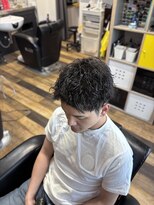 バーバーブロス(BAR BER bro's)&nbsp;無造作ピンパーマ/浦安/メンズパーマ/ツイストスパイラル