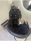 ハーフアップ