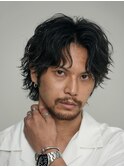 渋谷緩めシャドウパーマツイストスパイラルパーマメンズマッシュ