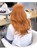 ケアブリーチを使用したデザインカラー　スタイリストchiaki