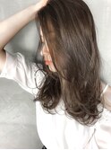 グレージュカラー×ローグラセミロング【たまプラーザ髪質改善】