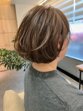 フリップビーアヴェダ(FLIP B AVEDA) 本八幡×ショートボブ×やわらかベージュ×オーガニックカラー