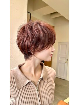 ビューレイギンザ(VIEW LEI GINZA) ショートカシスピンクダブルカラー髪質改善銀座