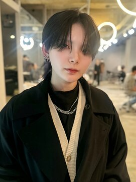 レディース×センターパートウルフ