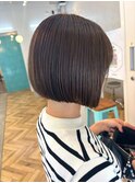 大人ボブ◎髪質改善ダークブラウンミニマルボブ◎20代～50代