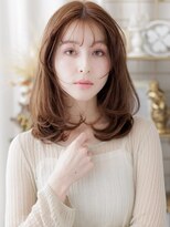 カバーヘア ブリス 北浦和(COVER HAIR bliss)&nbsp;ブリーチなしミルクブラウンセミロングレイヤーa北浦和20代30代