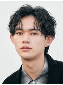 札幌シャドウパーマルーズパーマメンズパーマセンターパート緩め