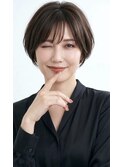 40代50代にオススメ！前下がりショートボブ丸みショート