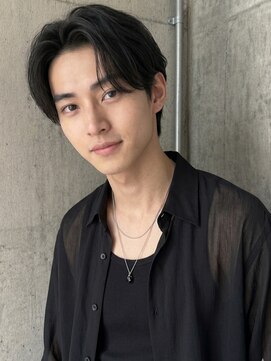 キュー(Cue_) 韓国風コンマヘアツーブロックショートセンターパート