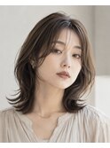 ミディアムレイヤー 白髪ぼかし ハイライト 40代50代60代