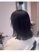 ロンド(Le rond)&nbsp;ミディボブ×透明感艶ブルーブラックダークアッシュ