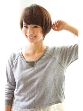 レウナ 外苑前(Reuna) ショートボブ黒髪でも可愛く決まるひし形スタイル