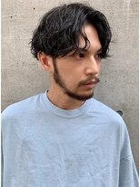 ツイストスパイラルパーマ刈り上げツーブロックメンズパーマ