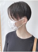 【morio 原宿】刈り上げ女子の黒髪ハンサムショート