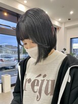 ノートエートル 西金沢(Nought etre)&nbsp;ハイトーンツヤ髪スタイルハイトーンカラーミニボブ