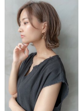 ケアリー 流山おおたかの森(Carelly) 大人かわいい前髪セシルカットココアブラウンフリンジウェーブ