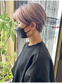 ペールラベンダー×耳掛けショート【JUN】