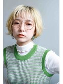 セクションカラー/ペールベージュ/透明感ショート[二子玉川]