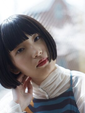 ノフ(knof) 切りっぱなしボブ × 地毛風カラー