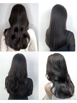 ワン バイ ジエクト(One by The Ect) 【レイヤーロング】暗髪透明感グレージュシースルーレイヤー