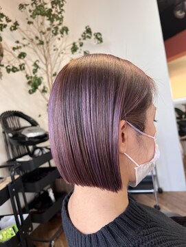 ノア(noa.) #ハイライトでつくる大人ラベンダー×ストレートボブ