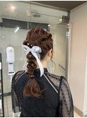 結婚式ヘアセット＊編みおろし