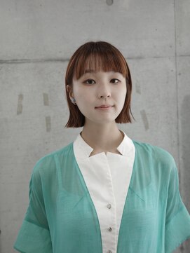 ティール 代々木上原(Teal) オレンジハイライト＋コンパクトボブ