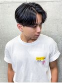 センターパート韓国ヘアニュアンスパーマトランクスヘア