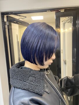 エトラ 渋谷店(etora) ネイビーカラー レイヤーボブ