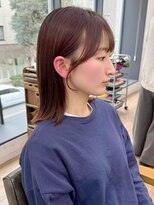 ネオリーブ クーロ(Neolive curro)&nbsp;韓国前髪顔周り×ぱつっとミディアム　美髪/イメチェン