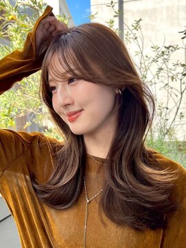 ラボヌールヘアーノーブル 新越谷店(La Bonheur hair noble) 切りっぱなしボブエアリーロング美髪ピンクブラウン