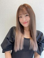 アンククロス 青山店(ANKH CROSS) ハイトーンミルクティーベージュ/切りっぱなしロング