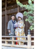 和装婚礼　綿帽子　ゴールド打掛