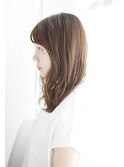 夏美髪質改善アプリコットオレンジハイライトカラーくびれヘア43
