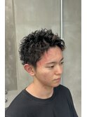 スパイキーショート×ピンパーマ
